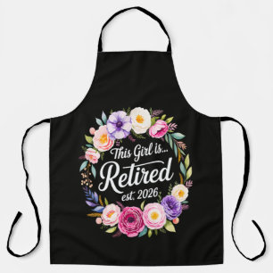 Tablier Cette fille est retraitée 2026 Floral Retiret