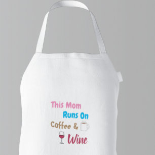 Tablier Cette Maman Fonctionne Au Café Et Au Vin