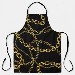 Tablier Chaîne dorée transparente, motif élégante.