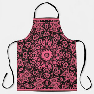 Tablier Châle à patchwork de châle rose et noir