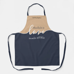 Tablier Challah est l'amour rendu comestible MARINE & TAN 