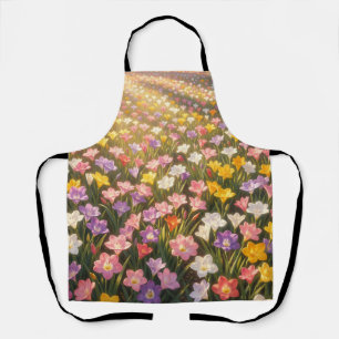 Tablier Champ de fleurs de lys arc-en-ciel vibrant