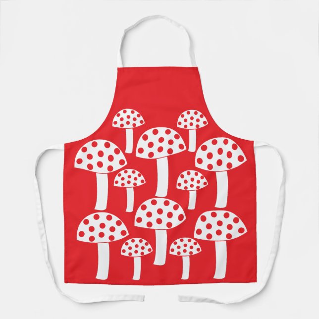 Tablier Champignon rouge et blanc (Recto)