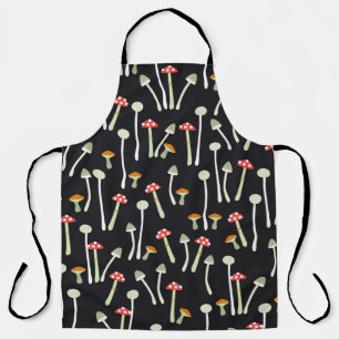Tablier champignons, automne, motif