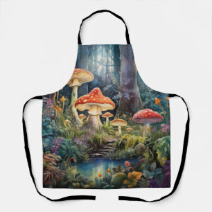 Tablier Champignons de la Forêt Enchantée   Fantaisie Myst