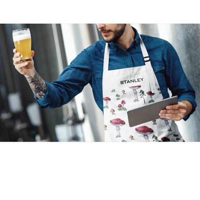 Tablier Champignons de nom personnalisé (Créateur téléchargé)