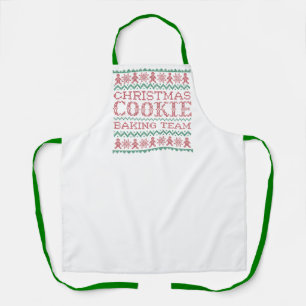 Tablier Chandail de Noël Cookie Baking Team Apron