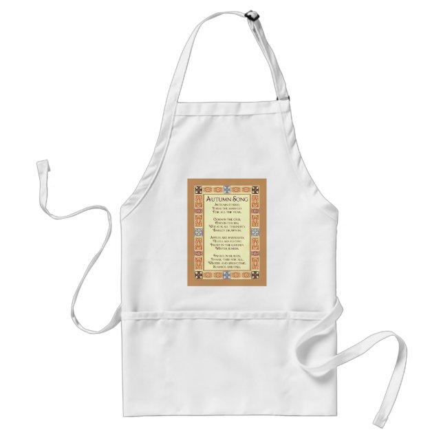 Tablier Chanson d'automne Thanksgiving Poem Apron (Devant)