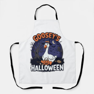 Tablier Chapeau de sorcière citrouille d'oie Halloween de