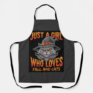 Tablier Chapeau de sorcière de fille chat d'Halloween Dess