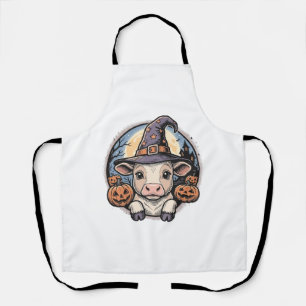 Tablier Chapeau de sorcière de veau Halloween mignon Gravu