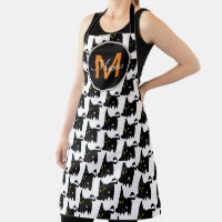 Chapeau de sorcière Halloween et monogramme de cha