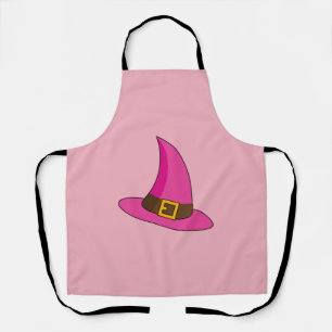 Tablier Chapeau de sorcière rose
