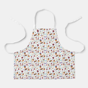 Tablier Chapeau Violet Amusant Chatoween, Citrouille Orang