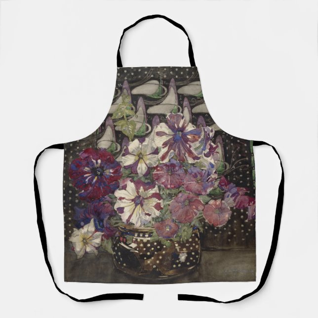 Tablier Charles Rennie Mackintosh - Petunias (Recto)