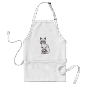 Tablier Chat Birman / Ragdoll Tabby au point de lilas