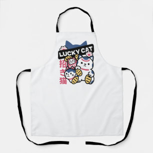 Tablier Chat Chanceux Maneki Neko – Chat de Fortune Japona