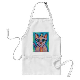Tablier Chat Chaton Rose Violet