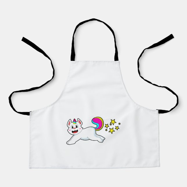 Tablier Chat comme licorne (Recto)