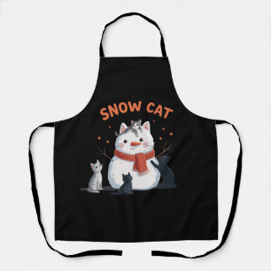 Tablier Chat des Neiges Noël Amateur de Chats Cadeau Vacan