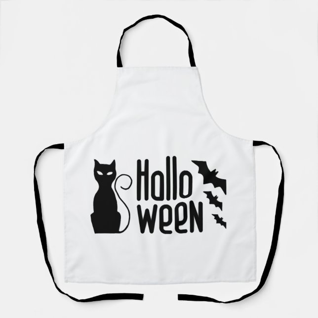 Tablier chat d'Halloween (Recto)