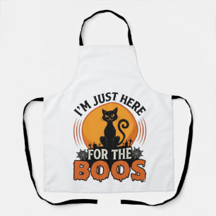 Tablier Chat d'Halloween Je suis juste là pour les Boos 