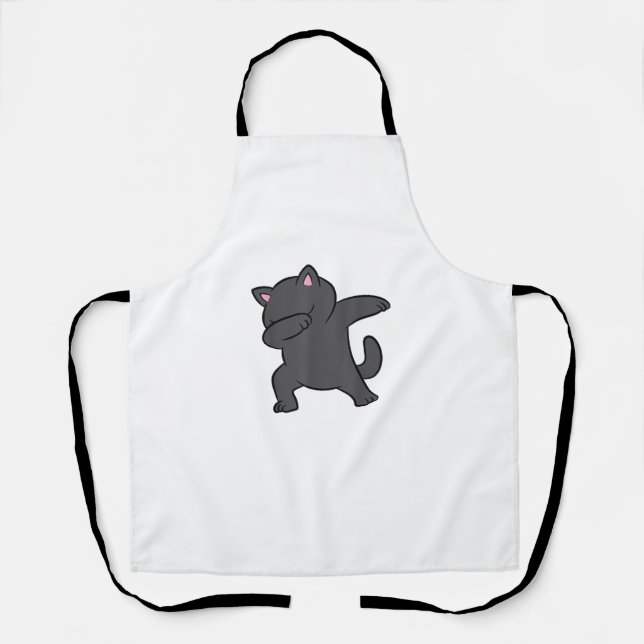 Tablier Chat en laine de chat mignonne (Recto)
