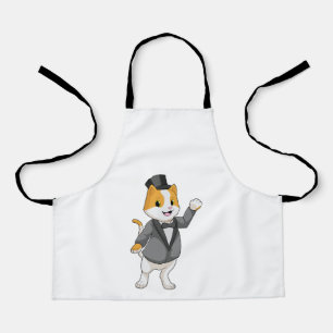 Tablier Chat en tant que groom avec ruban