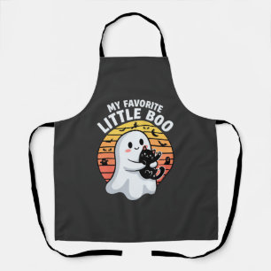 Tablier Chat fantôme d'Halloween Little Boo