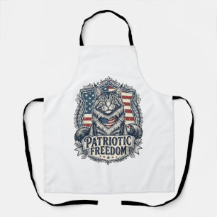 Tablier Chat Maine Coon Patriotique