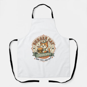 Tablier Chat mascotte Burger Chat mascotte Fast Food Chat