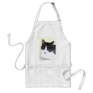Tablier Chat noir et blanc