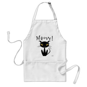Tablier Chat noir fantaisiste Miaou!