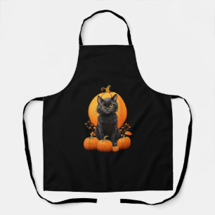Tablier Chat Noir Rétro Halloween Costume Citrouille Pour 