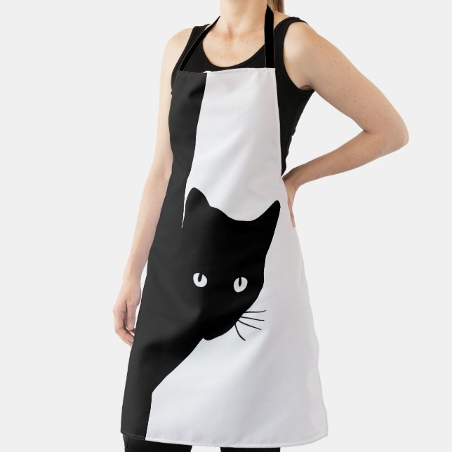Tablier Chat noir rusé (Insitu)