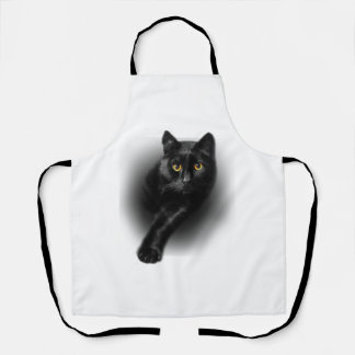 Tablier Chat Noir Yeux Jaunes