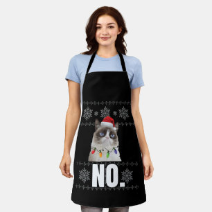 Tablier Chat Non Grumpy Xmas Chats Pas De Vilains Cadeaux