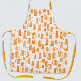 Tablier Chat orange