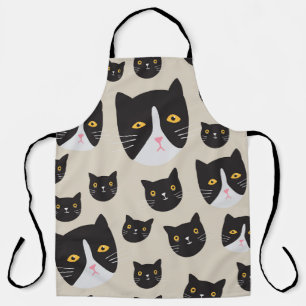 Tablier Chat sans couture, Illustration Motif Whimsical.
