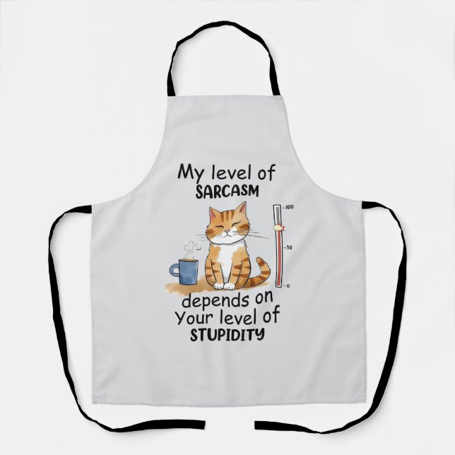 Tablier Chat sassy et mignonne orange (Recto)