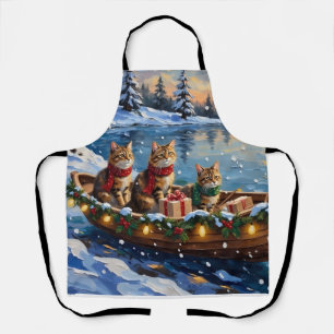 Tablier Chat Sibérien Noël Bateau Fêtes