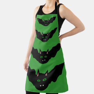 Tablier Chat Vampire face chauve Halloween Halloween
