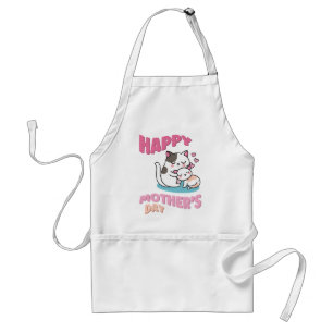 Tablier Chats de la Fête des Mères, style kawaii