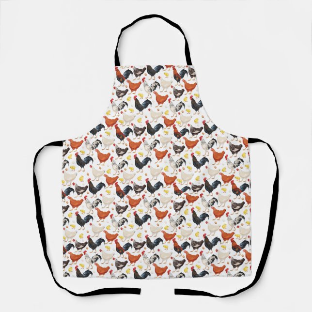 Tablier Chaussettes d'oeufs de poulet amusantes (Recto)