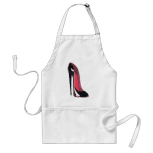 Tablier Chaussure stylet noire brillante