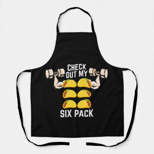 Tablier Check Out My Six Pack 6-Pack Tacos - Funny