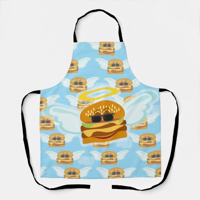 Tablier Cheeseburger Heaven Fun Flun Burger Art (Recto)