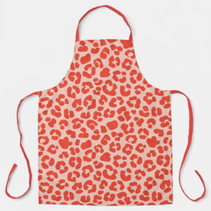 Tablier Cheetah Motif imprimé rouge