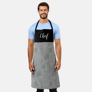 Tablier Chef à motif pied-de-poule