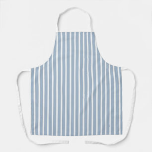 Tablier Chef aux Rayures Blanches Bleu Clair
